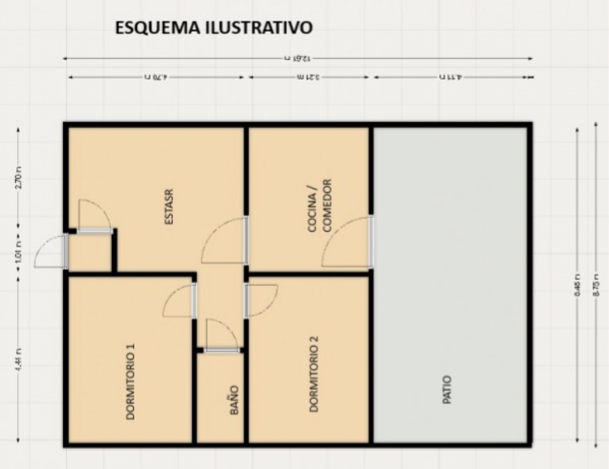 Casa de 2 dormitorios y patio en Maria Selva 