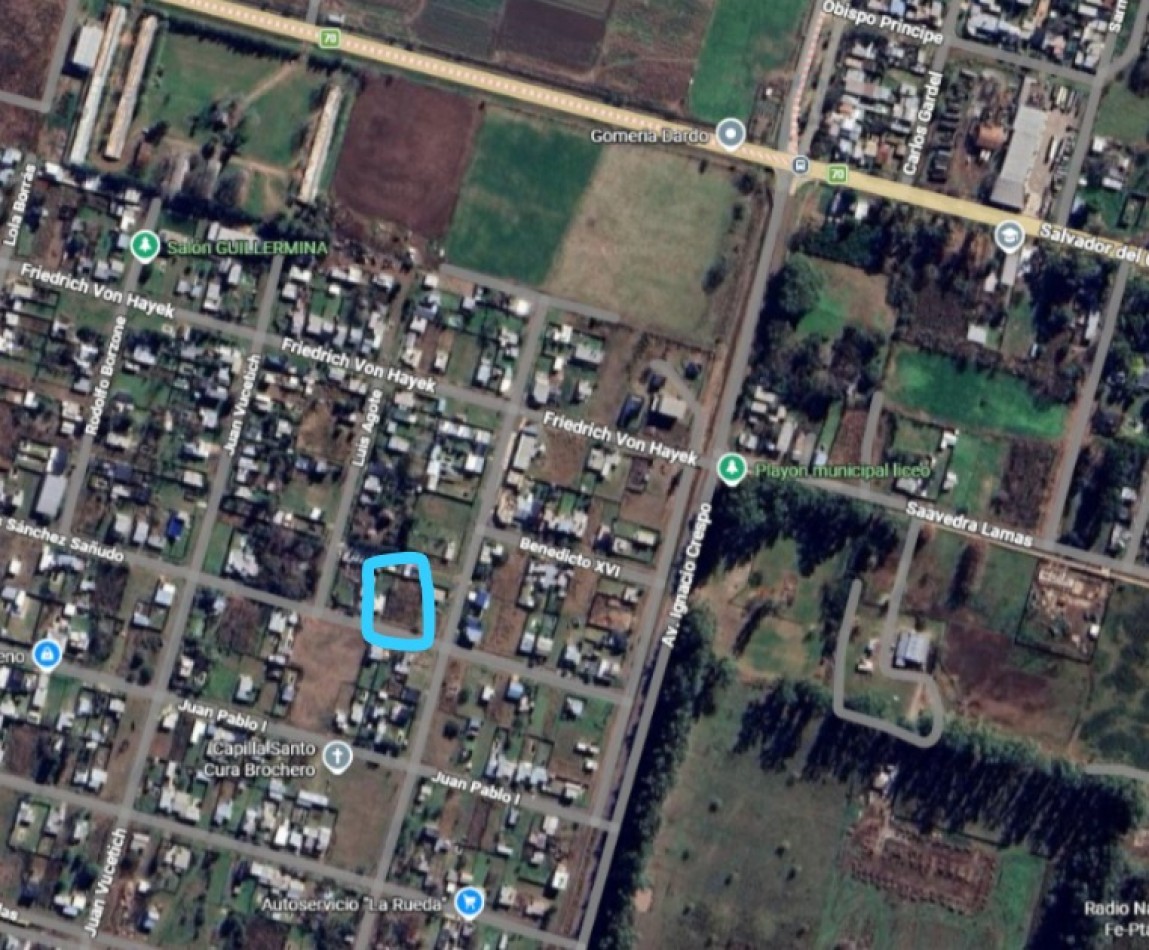 Lote en Zona Sur, Recreo - Santa Fe