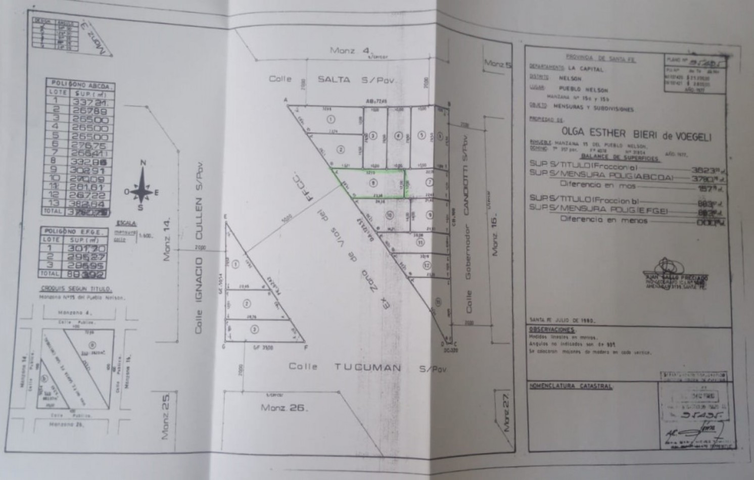 LOTE EN ZONA NORTE DE NELSON, SANTA FE