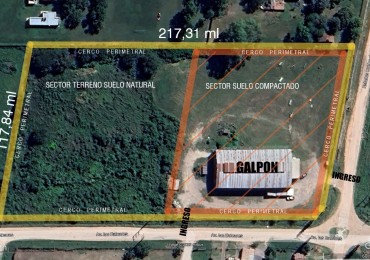 GALPON INDUSTRIAL CON OFICINAS, SOBRE TERRENO DE 2,5 HECTAREAS, A METROS DE RUTA 11